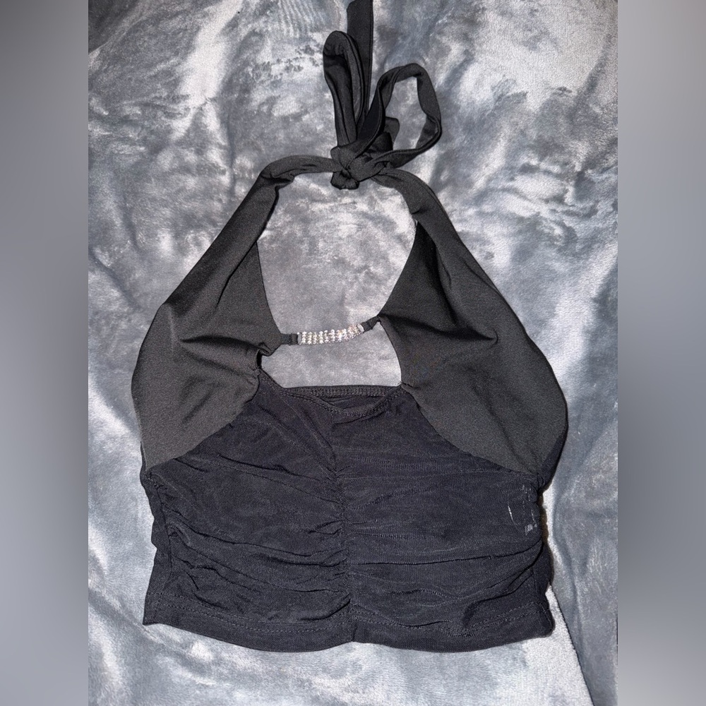 SHEIN halter neck Iconic Black Top